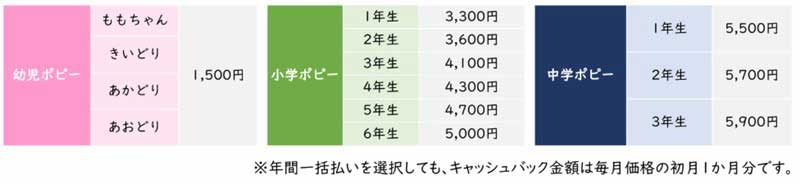 ポピー　キャンペーン　キャッシュバック料金