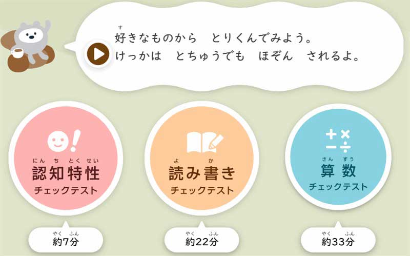 まるぐランド 特性チェックテスト
