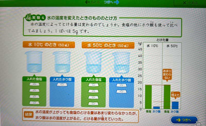スマイルゼミ　５年生　理科