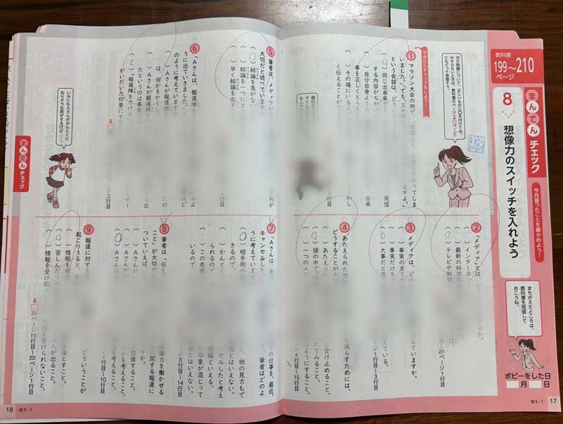 ポピー小学５年生　国語　まんてんチェック